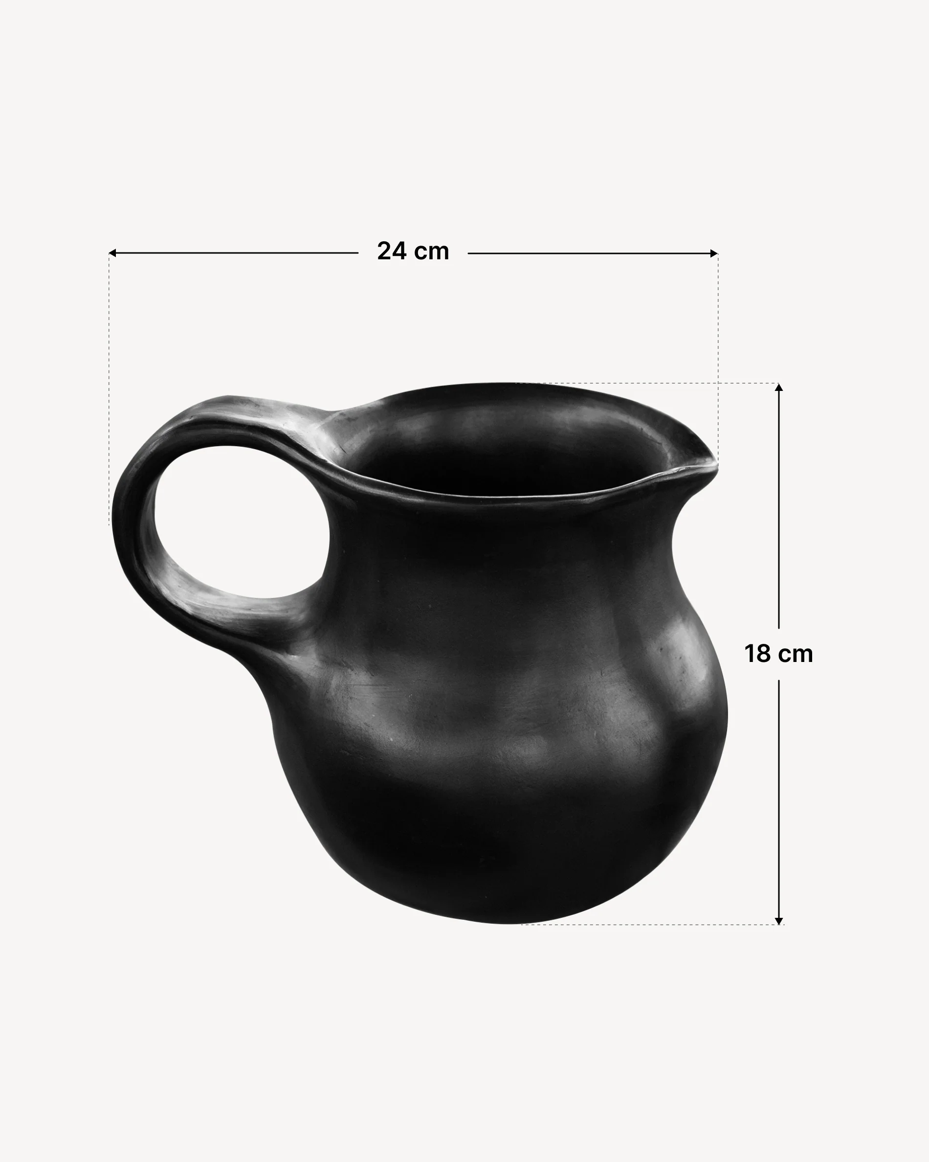Carafe en argile noire Chamba 2,5L - Image 4