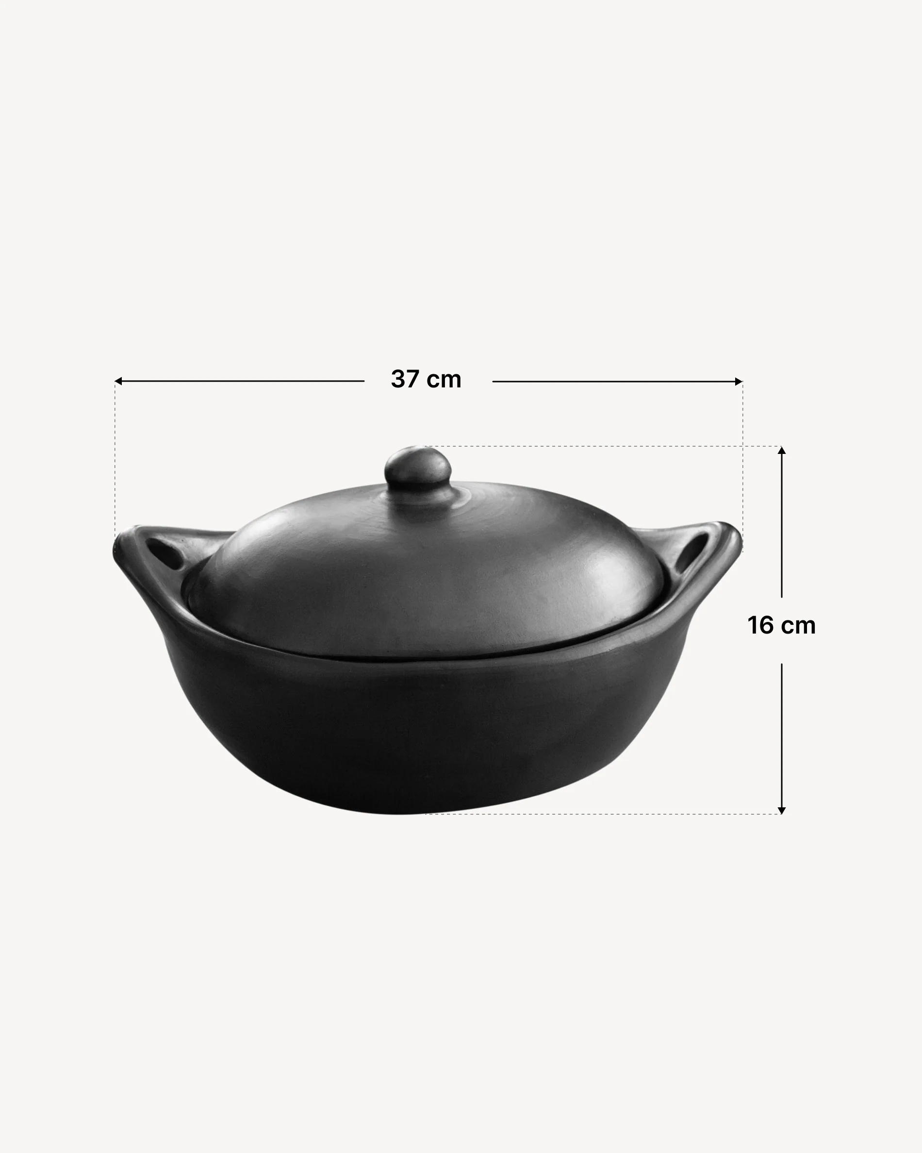 Cocotte en argile noire Chamba pour Kokko XL 22" - Image 6