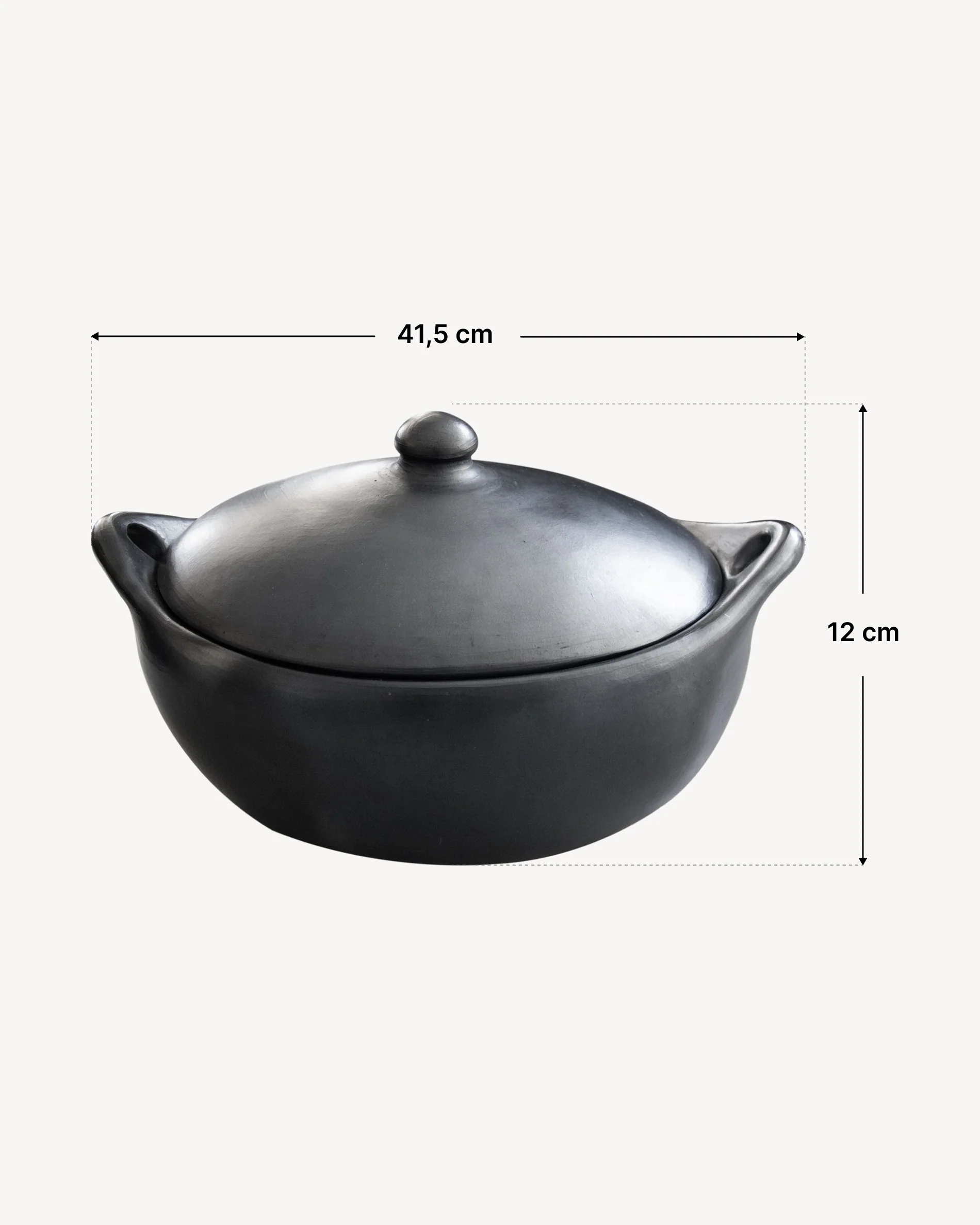 Cocotte en argile noire Chamba pour Kokko XL 22" - Image 7