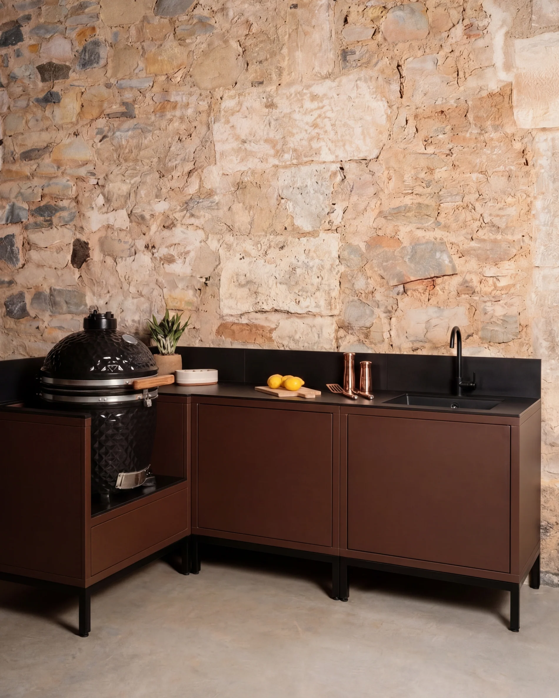 Cuisine d’extérieur PILOTIS – 4 modules, évier inox & module d’angle pour Kokko - Image 46