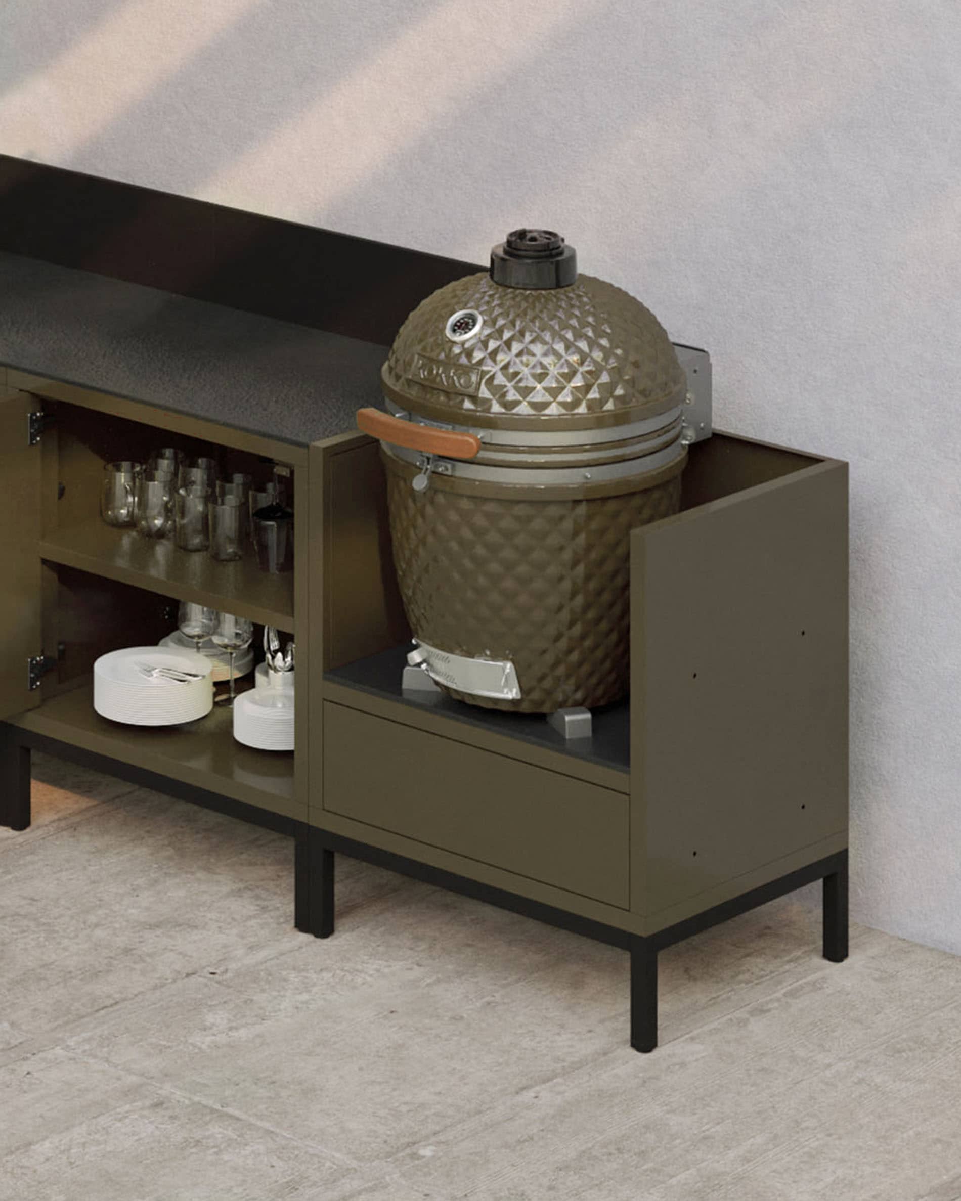 Cuisine d’extérieur PILOTIS – 4 modules, évier inox & module d’angle pour Kokko - Image 7