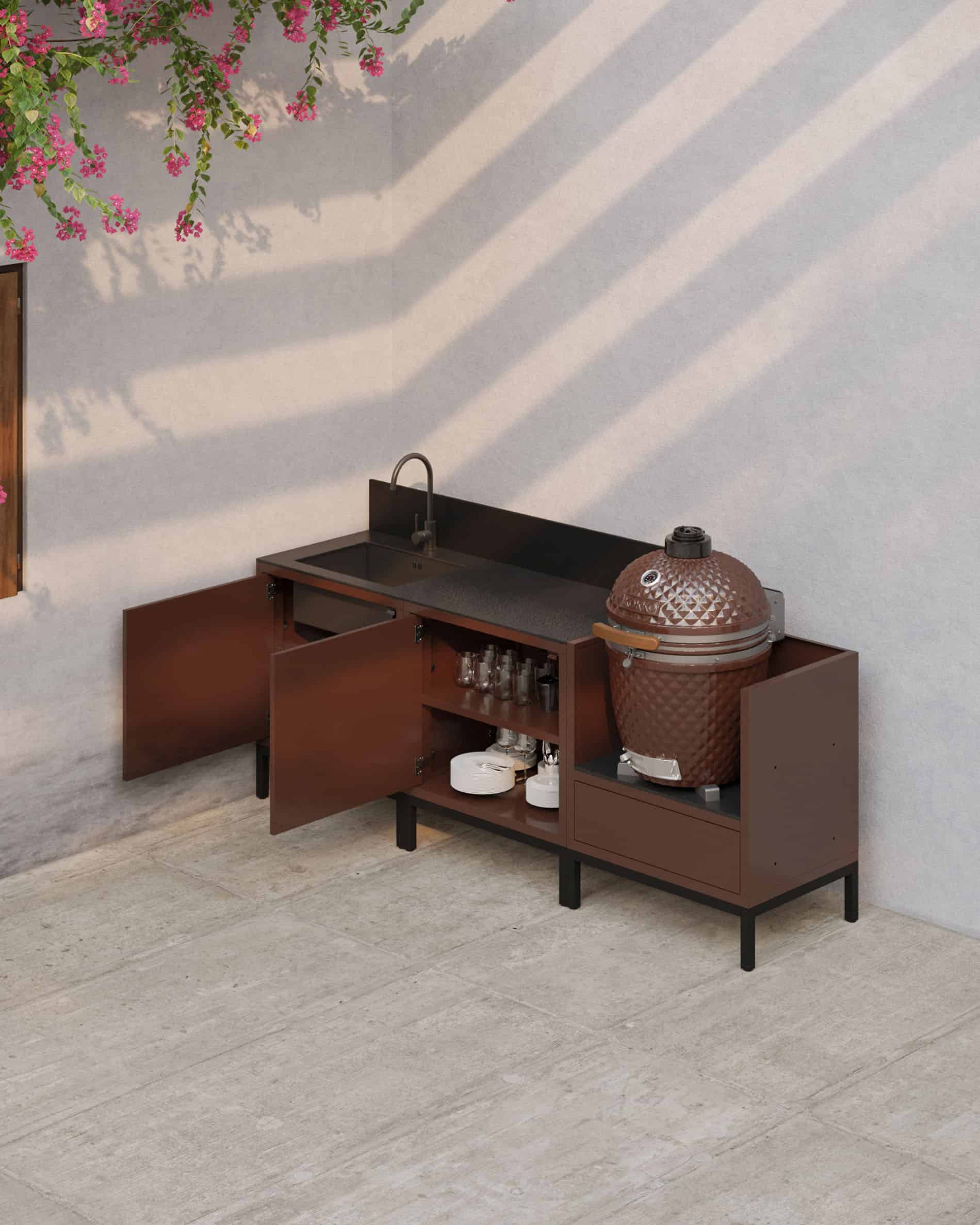 Cuisine d'extérieur PILOTIS - 3 modules avec évier pour Kokko - Image 27