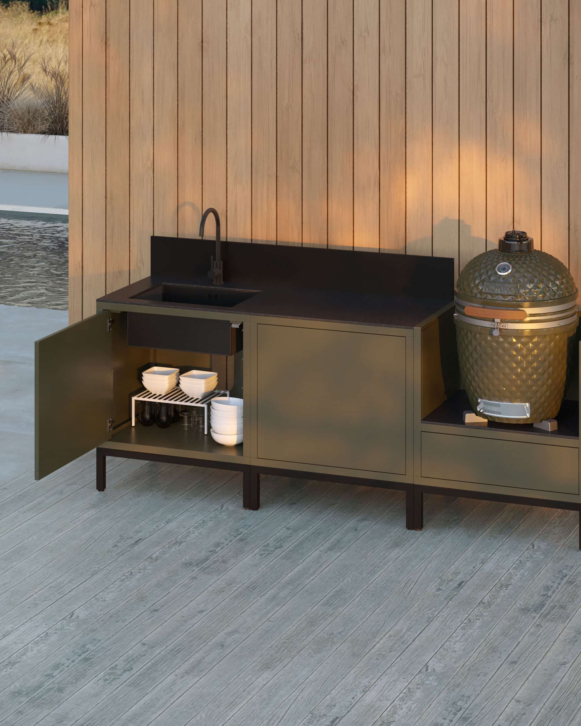Cuisine d'extérieur PILOTIS - 3 modules avec évier pour Kokko - Image 29