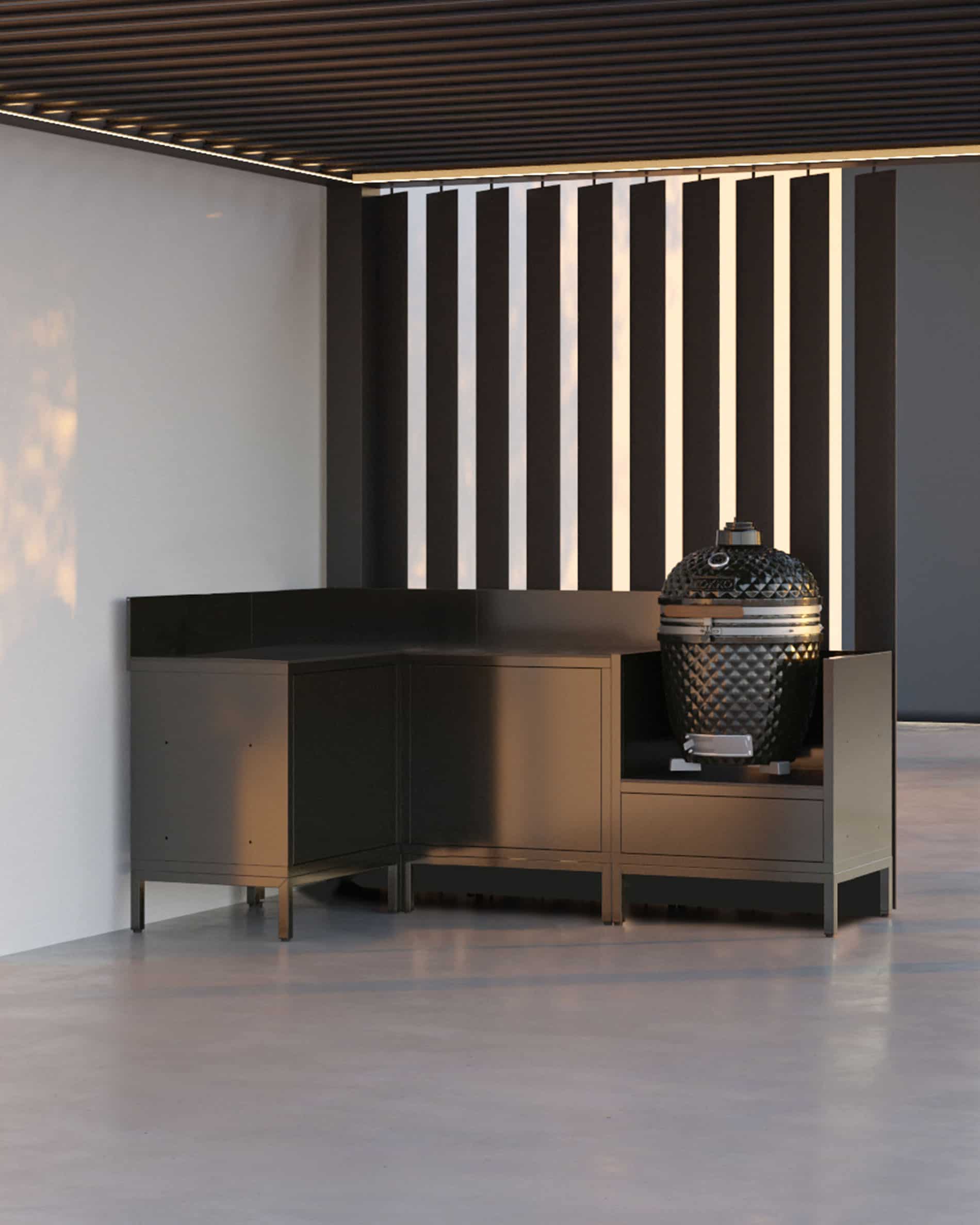 Cuisine d'extérieur PILOTIS - 4 modules avec angle pour Kokko - Image 32