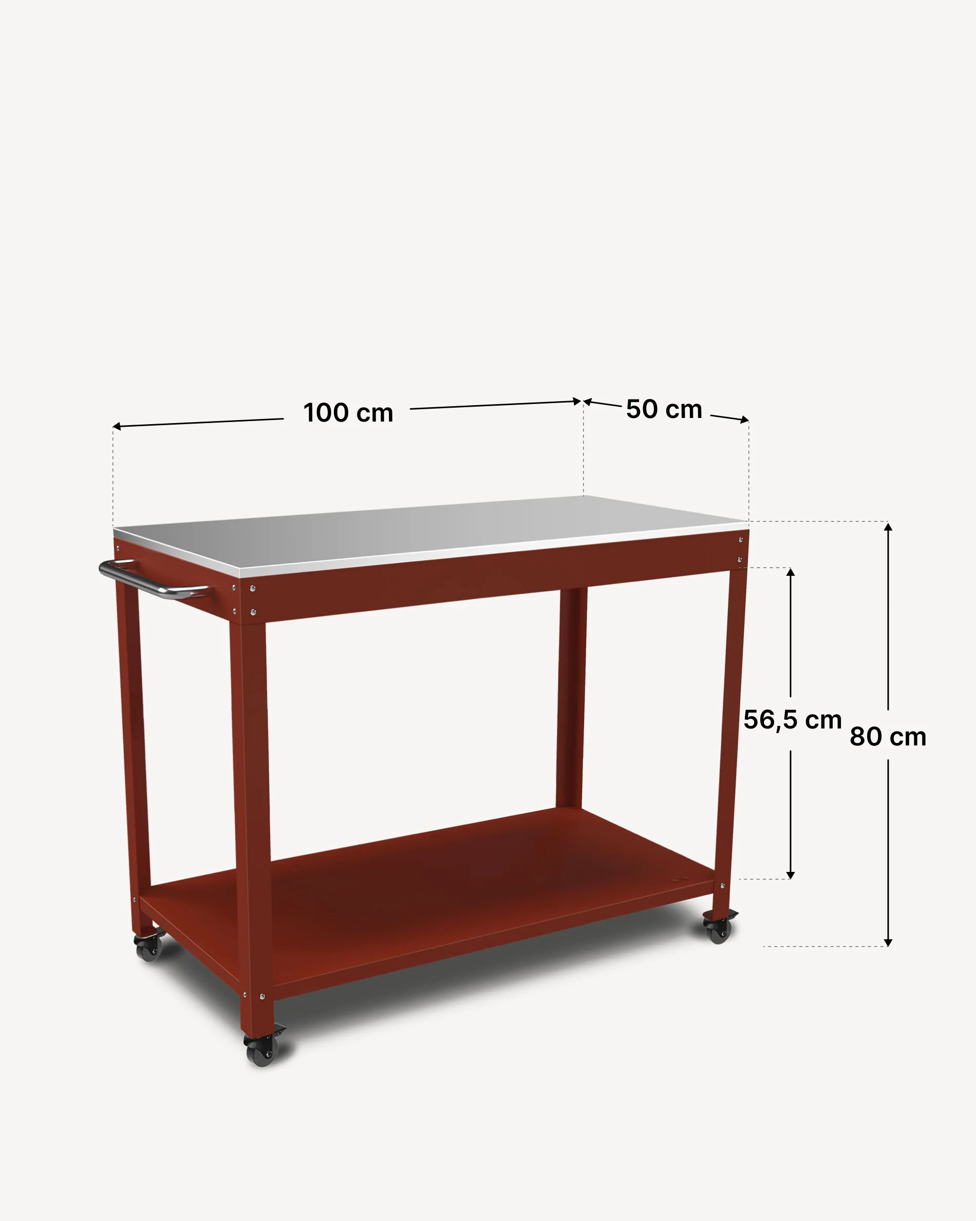 Desserte en Métal et inox - 100x50cm - Image 18