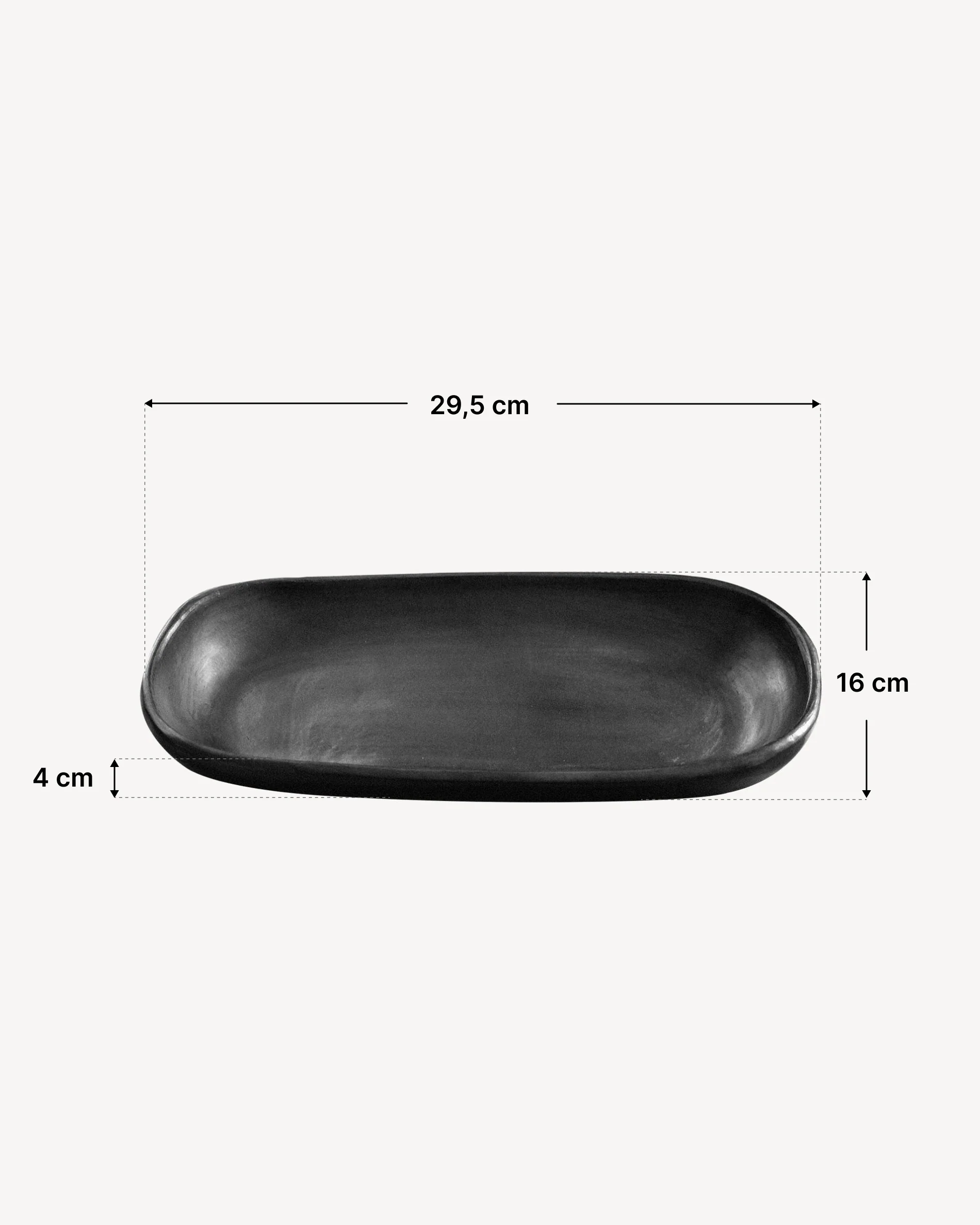 Plat à cake en argile noire Chamba 29cm - Image 5